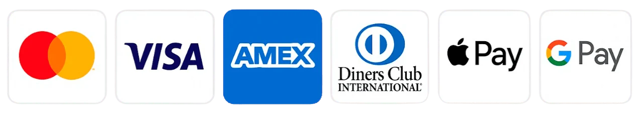 Accepted credit and debit cards for Burnyx orders